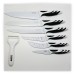 48-CMA-700N Juego de 6 cuchillos + pelador | Negro y blanco